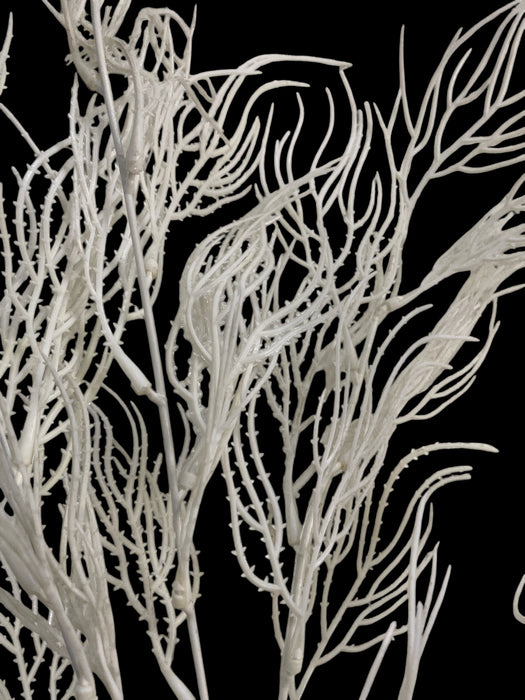 Artificial Feathered Foliage Spray – Natural white