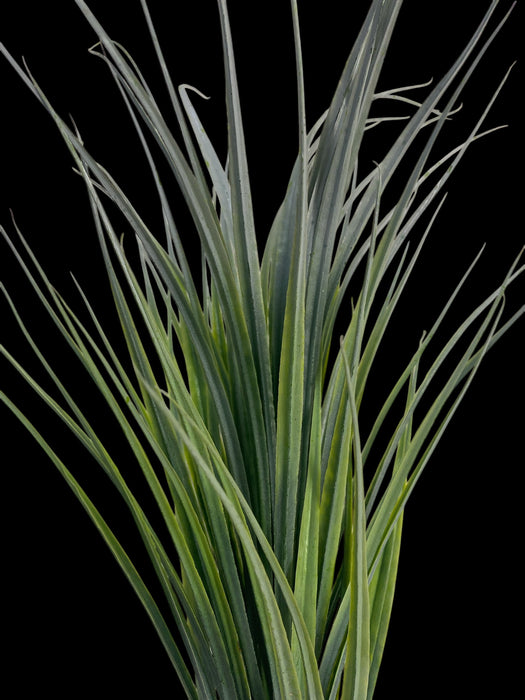 Artificial Fine-Blade Grass Bush – Green with Grey Accents