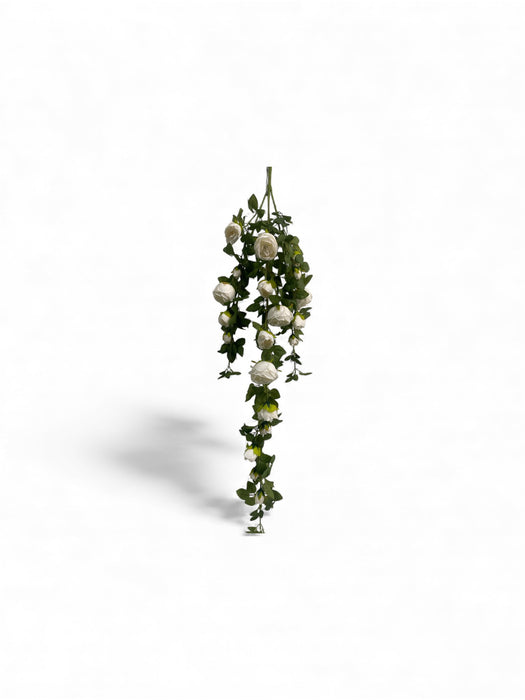 Artificial White Rose Hanging Vine