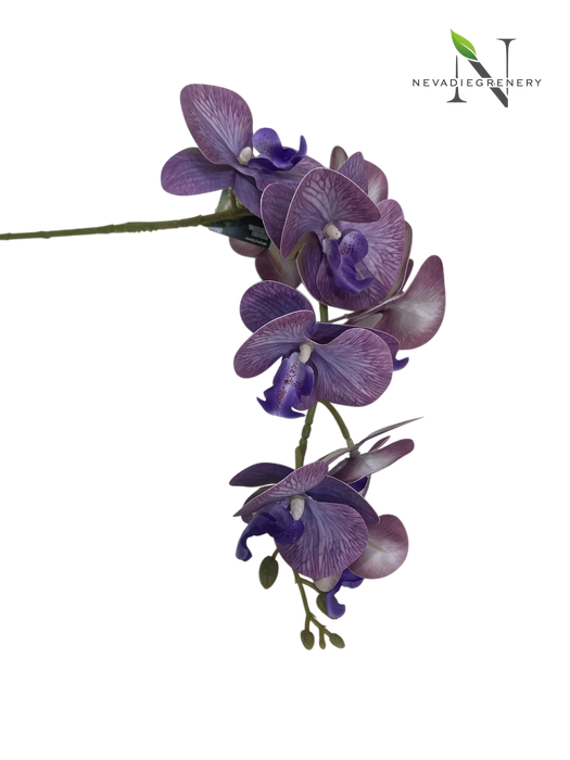 Artificial Purple Phalaenopsis Orchid Stem