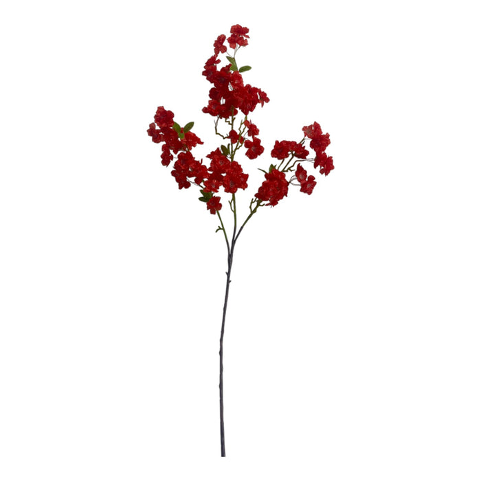 Artificial Red Cherry Blossom Spray