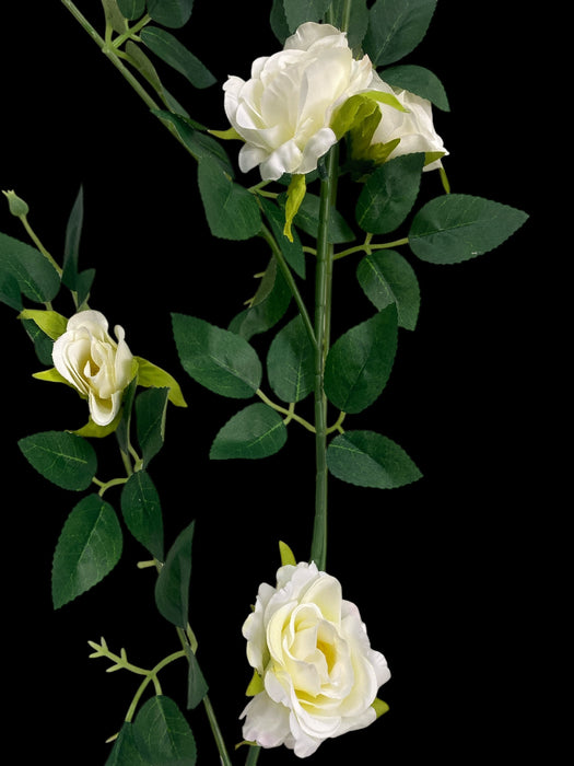 Artificial White Rose Arch Garland
