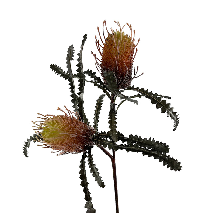 Artificial Banksia Spray Orange