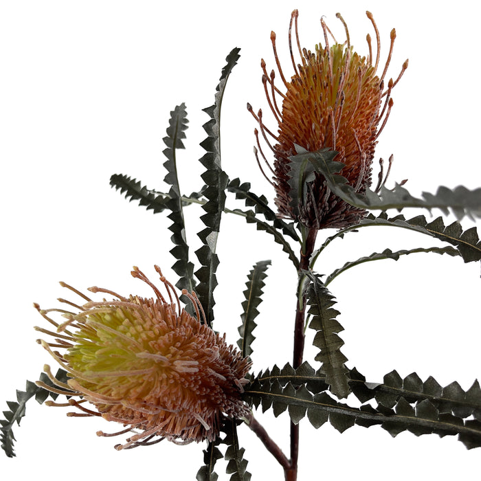Artificial Banksia Spray Orange