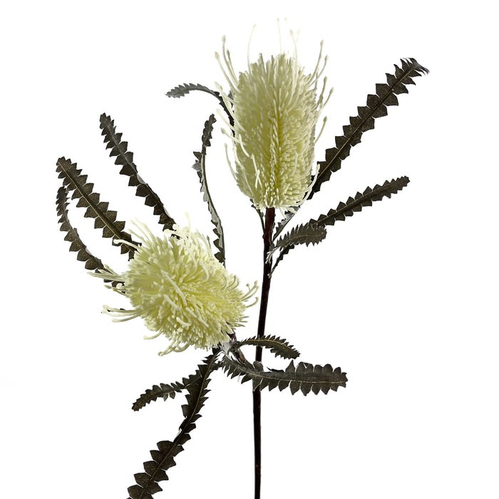 Artificial Banksia Spray Cream