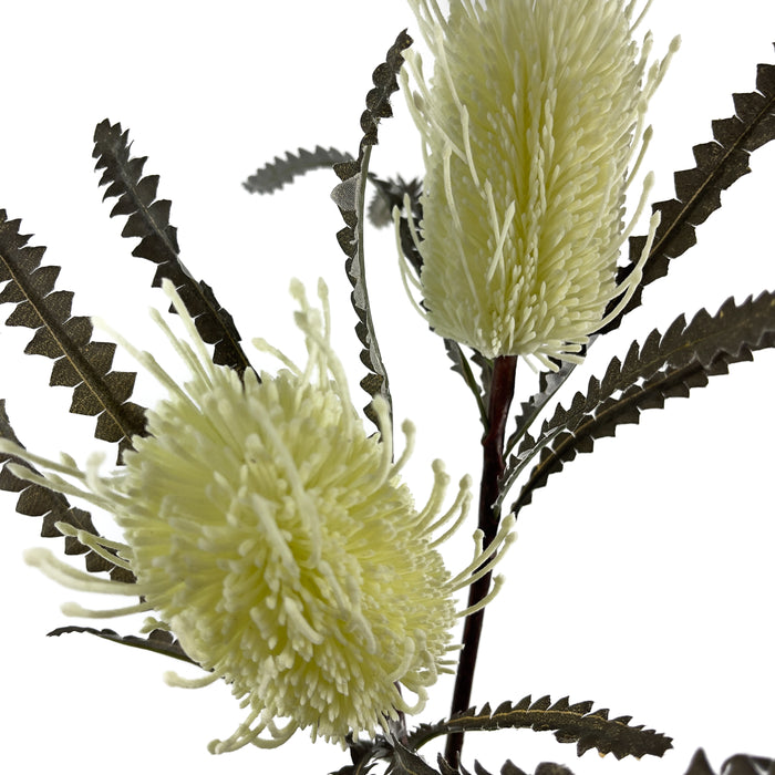 Artificial Banksia Spray Cream