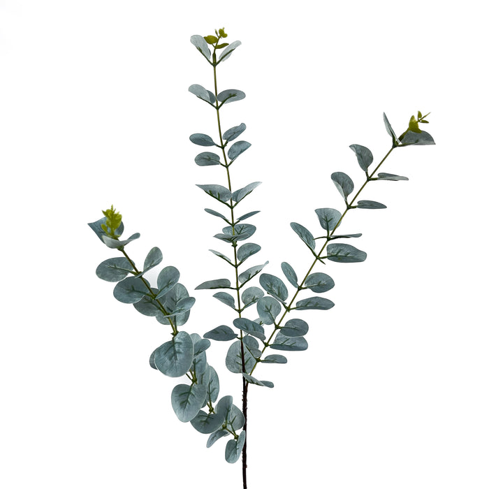 Artificial Eucalyptus Round Leaf Spray Blue