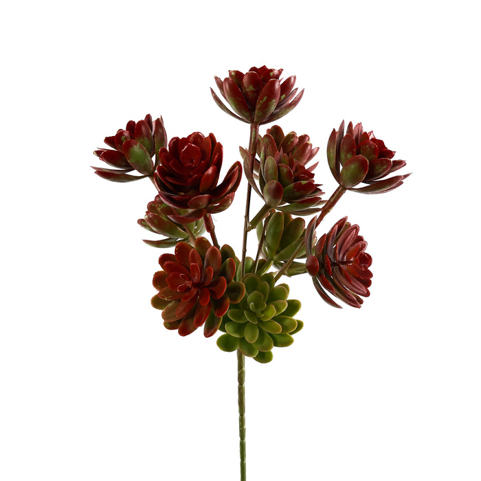 Artificial Echeveria Succulents Green/Red