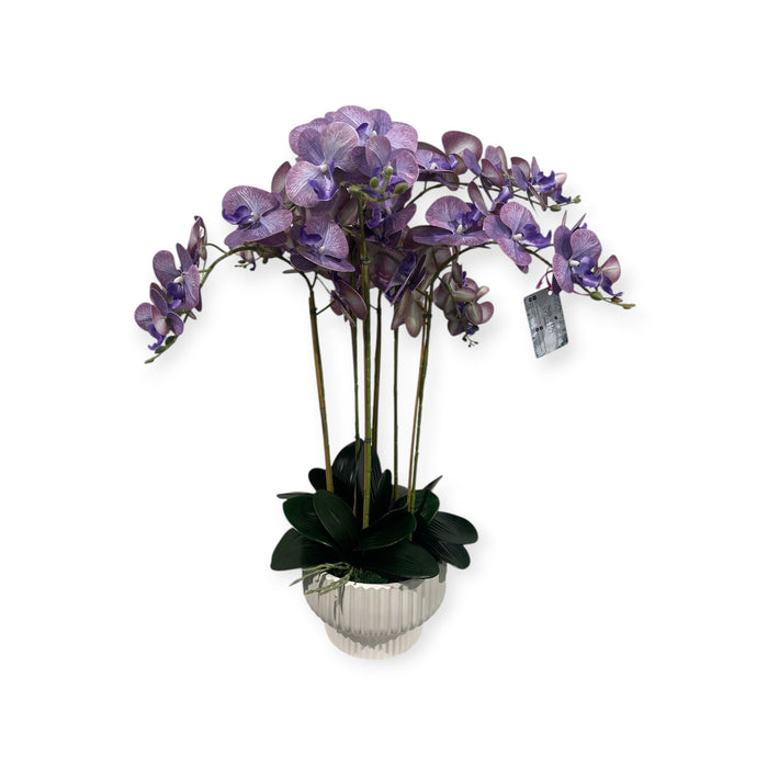 Artificial Purple Phalaenopsis Orchid Arrangement 6 Stem