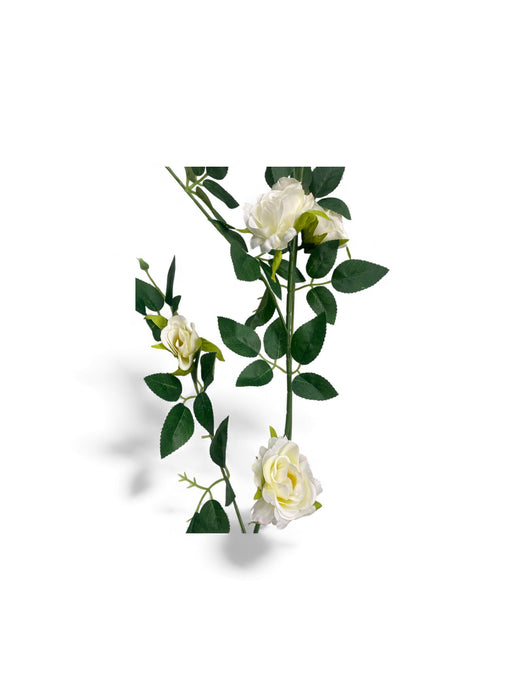 Artificial White Rose Arch Garland