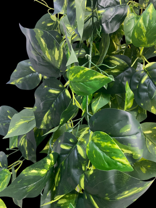 Artificial Trailing Pothos Vine – Deep Green and Yellow