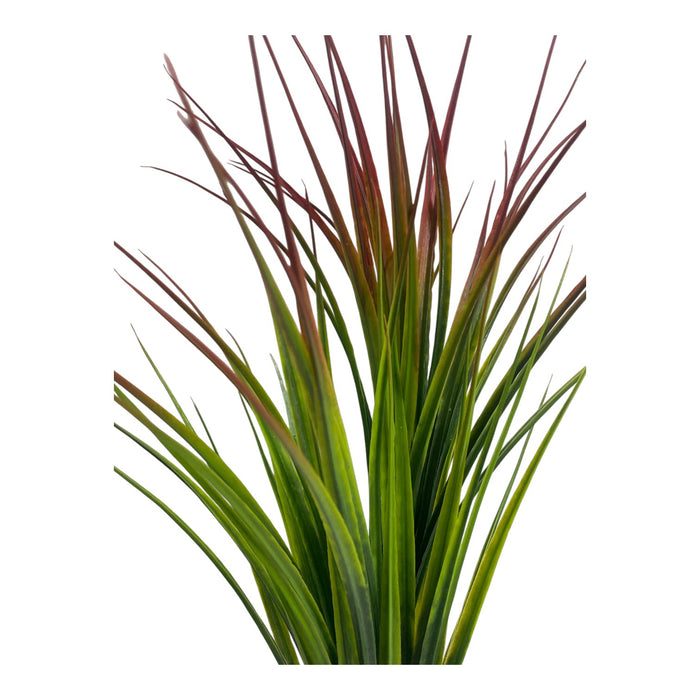 Artificial Ornamental Grass Bush – Green with Red Tips