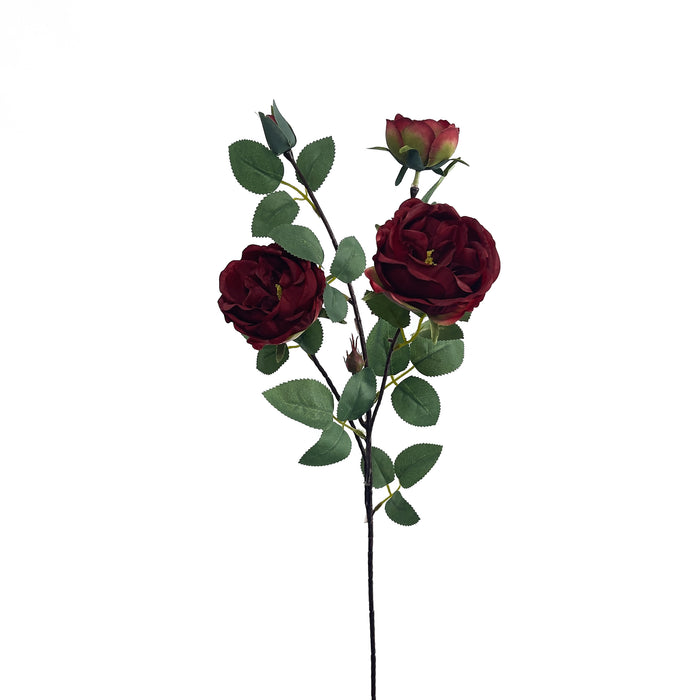 Artificial Peony Dark Red