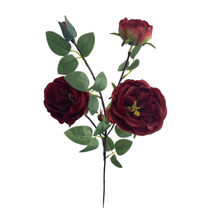 Artificial Peony Dark Red