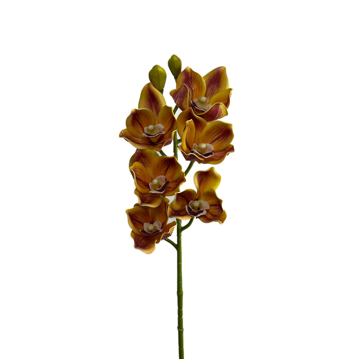 Artificial Cymbidium Orchid Orange