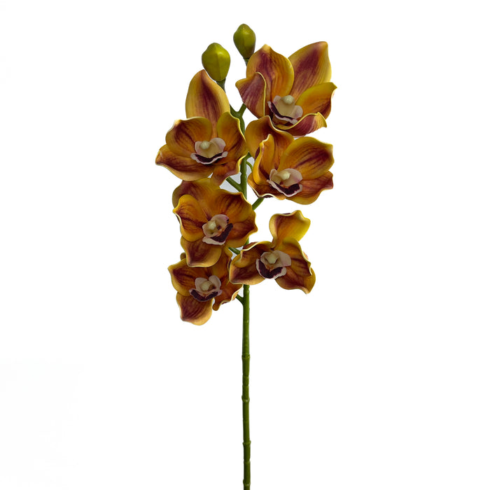 Artificial Cymbidium Orchid Orange