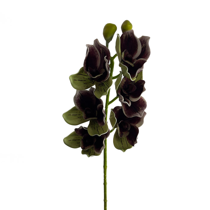 Artificial Cymbidium Orchid Purple & Green