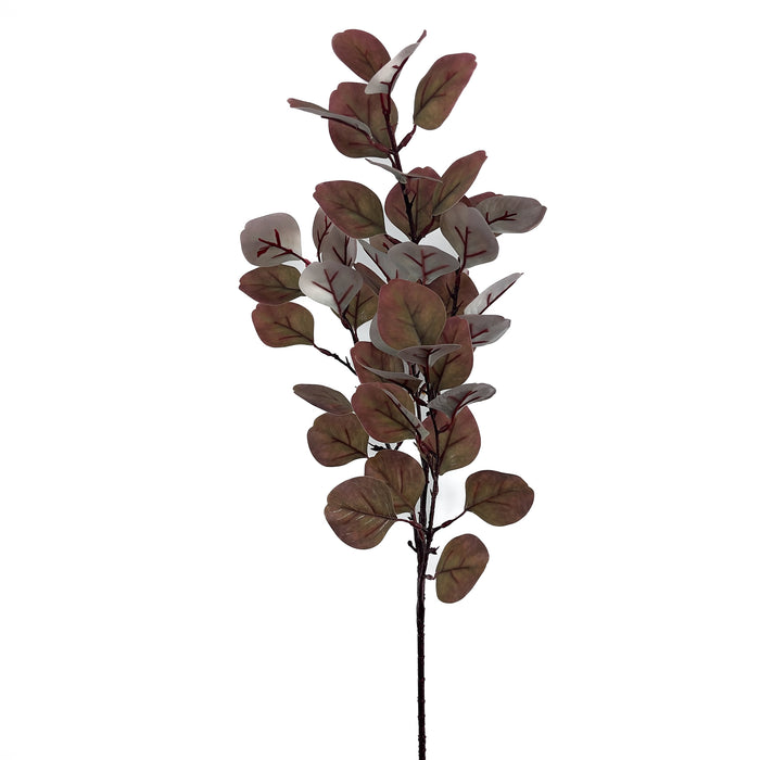 Artificial Eucalyptus Leaf Spray Pink & Purple
