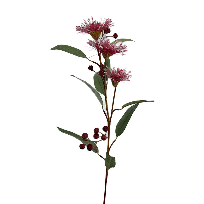 Artificial Eucalyptus Flower Spray Pink