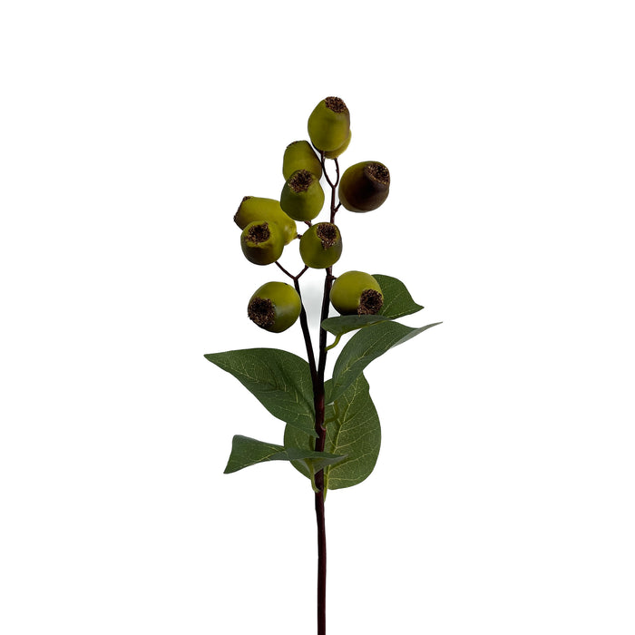 Artificial Eucalyptus Gumnut Spray Green