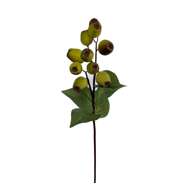 Artificial Eucalyptus Gumnut Spray Green